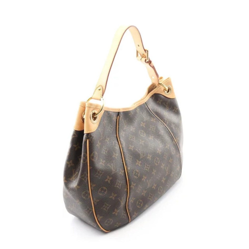 Louis Vuitton Galliera Brown Bag Leather Shoulder Canvas Monogram
